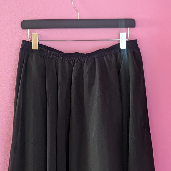 Vintage Sheer Layered Skirt Stretch Waist Midi Retro Chiffon Goth Girlie - Picture 6 of 7